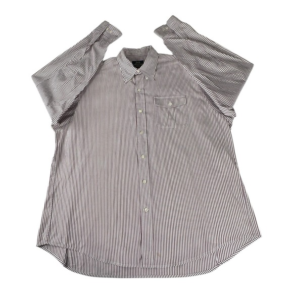 Willis & Geigers Mens Red White Button Down‎ Cotton Size 17.5/36